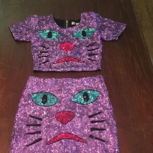 Purple sequin top skirt from discount universe